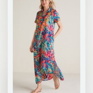 Soft Surroundings | NWOT - Florence Tropicana Embellished Maxi Dress - Size M
